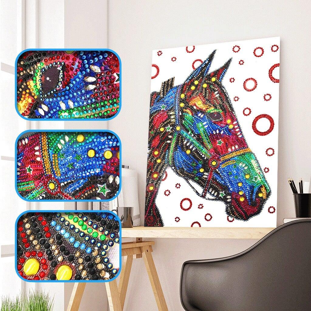 Crystal Rhinestone Diamond Painting Kit - Color Horse - Hibah-Diamond painting art studio