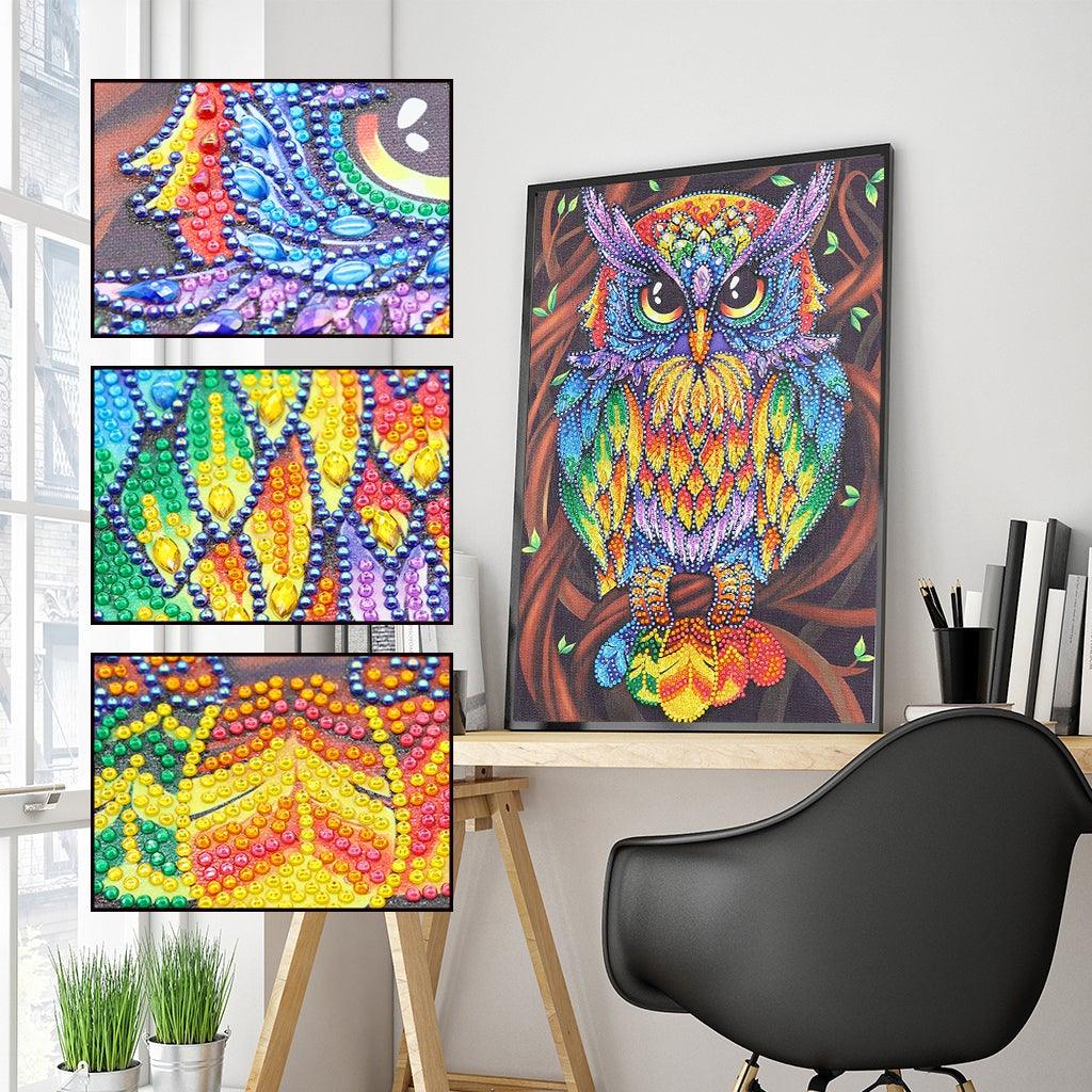 Crystal Rhinestone Diamond Painting Kit - Color owl - Hibah-Diamond painting art studio