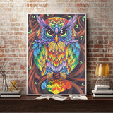 Crystal Rhinestone Diamond Painting Kit - Color owl - Hibah-Diamond painting art studio