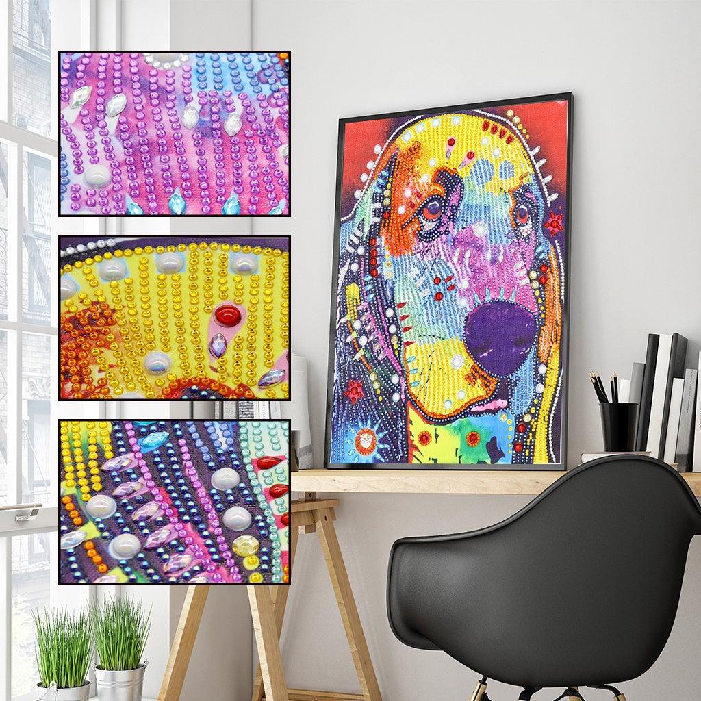 Crystal Rhinestone Diamond Painting Kit - Colorful Dalmatians (16x20inch) - Hibah-Diamond painting art studio