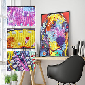 Crystal Rhinestone Diamond Painting Kit - Colorful Dalmatians (16x20inch) - Hibah-Diamond painting art studio