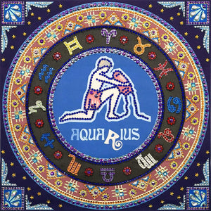 Crystal Rhinestone Diamond Painting Kit - Compass Aquarius - Hibah-Diamond painting art studio
