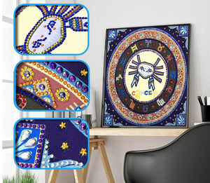 Crystal Rhinestone Diamond Painting Kit - Compass Cancer - Hibah-Diamond painting art studio
