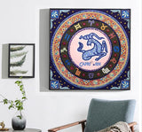Crystal Rhinestone Diamond Painting Kit - Compass Capricorn - Hibah-Diamond painting art studio