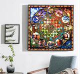 Crystal Rhinestone Diamond Painting Kit - Compass constellation animal - Hibah-Diamond painting art studio
