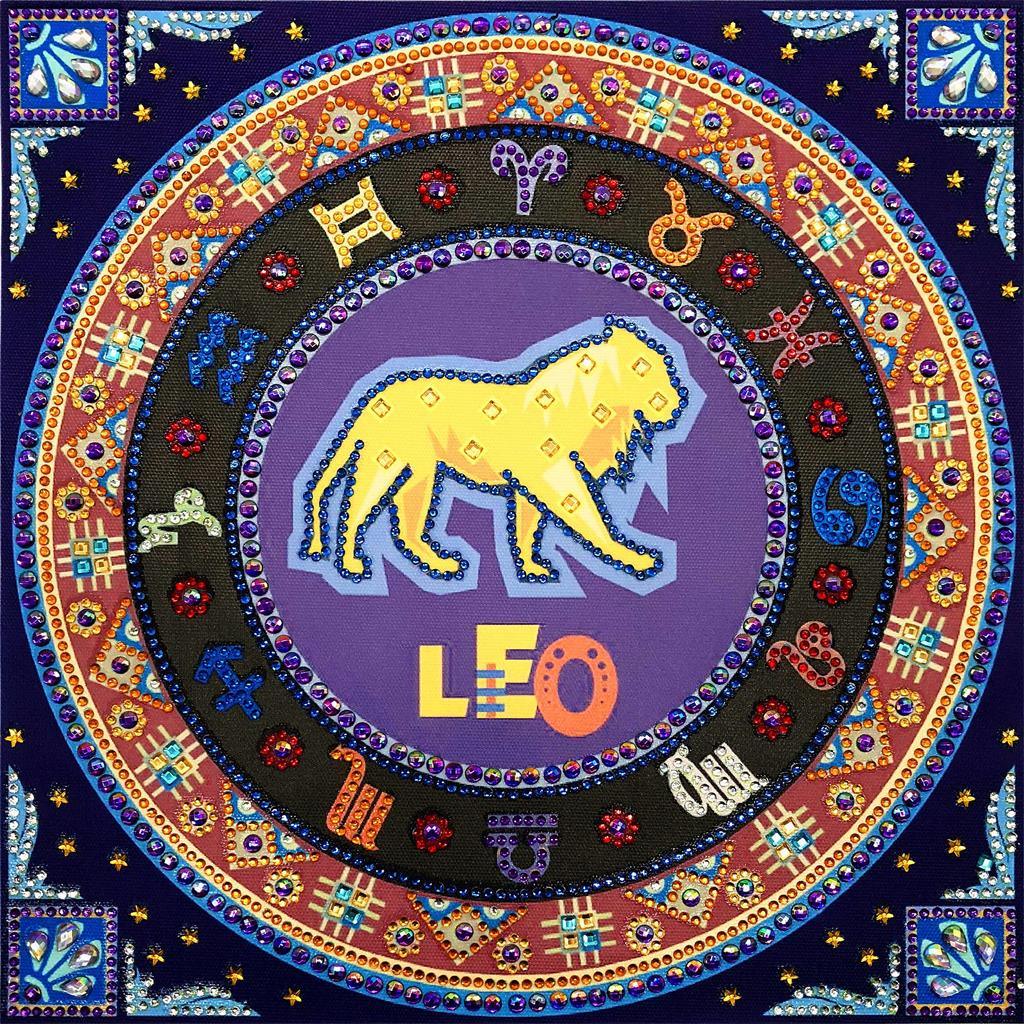 Crystal Rhinestone Diamond Painting Kit - Compass LEO - Hibah-Diamond painting art studio