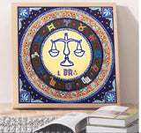 Crystal Rhinestone Diamond Painting Kit - Compass Libra - Hibah-Diamond painting art studio