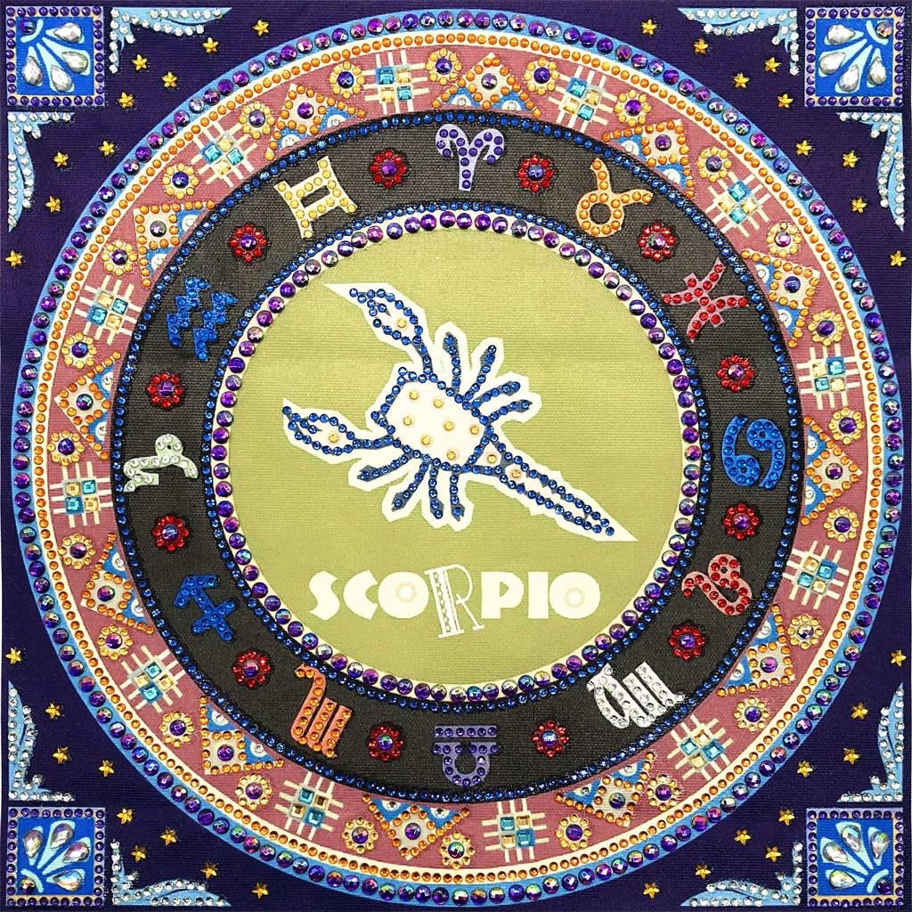 Crystal Rhinestone Diamond Painting Kit -Compass Scorpio