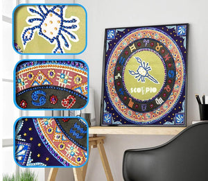 Crystal Rhinestone Diamond Painting Kit -Compass Scorpio - Hibah-Diamond?painting art studio