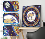 Crystal Rhinestone Diamond Painting Kit - Compass Taurus - Hibah-Diamond painting art studio