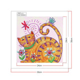 Crystal Rhinestone Diamond Painting Kit - Cute cat - Hibah-Diamond painting art studio