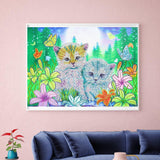Crystal Rhinestone Diamond Painting Kit - Cute kitten - Hibah-Diamond painting art studio