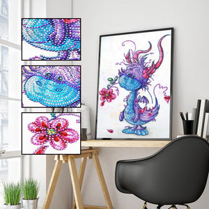 Crystal Rhinestone Diamond Painting Kit - Cute little dragon - Hibah-Diamond painting art studio