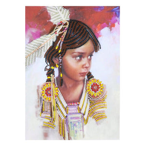 Crystal Rhinestone Diamond Painting Kit - Cute little girl - Hibah-Diamond painting art studio