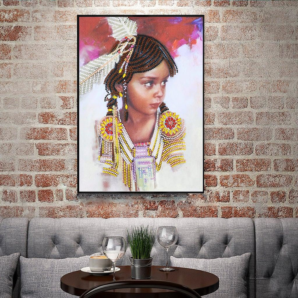Crystal Rhinestone Diamond Painting Kit - Cute little girl - Hibah-Diamond painting art studio