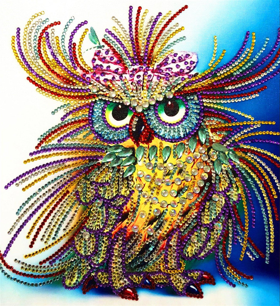 Crystal Rhinestone Diamond Painting Kit -Cute owl