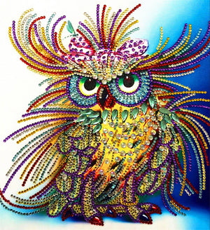 Crystal Rhinestone Diamond Painting Kit -Cute owl