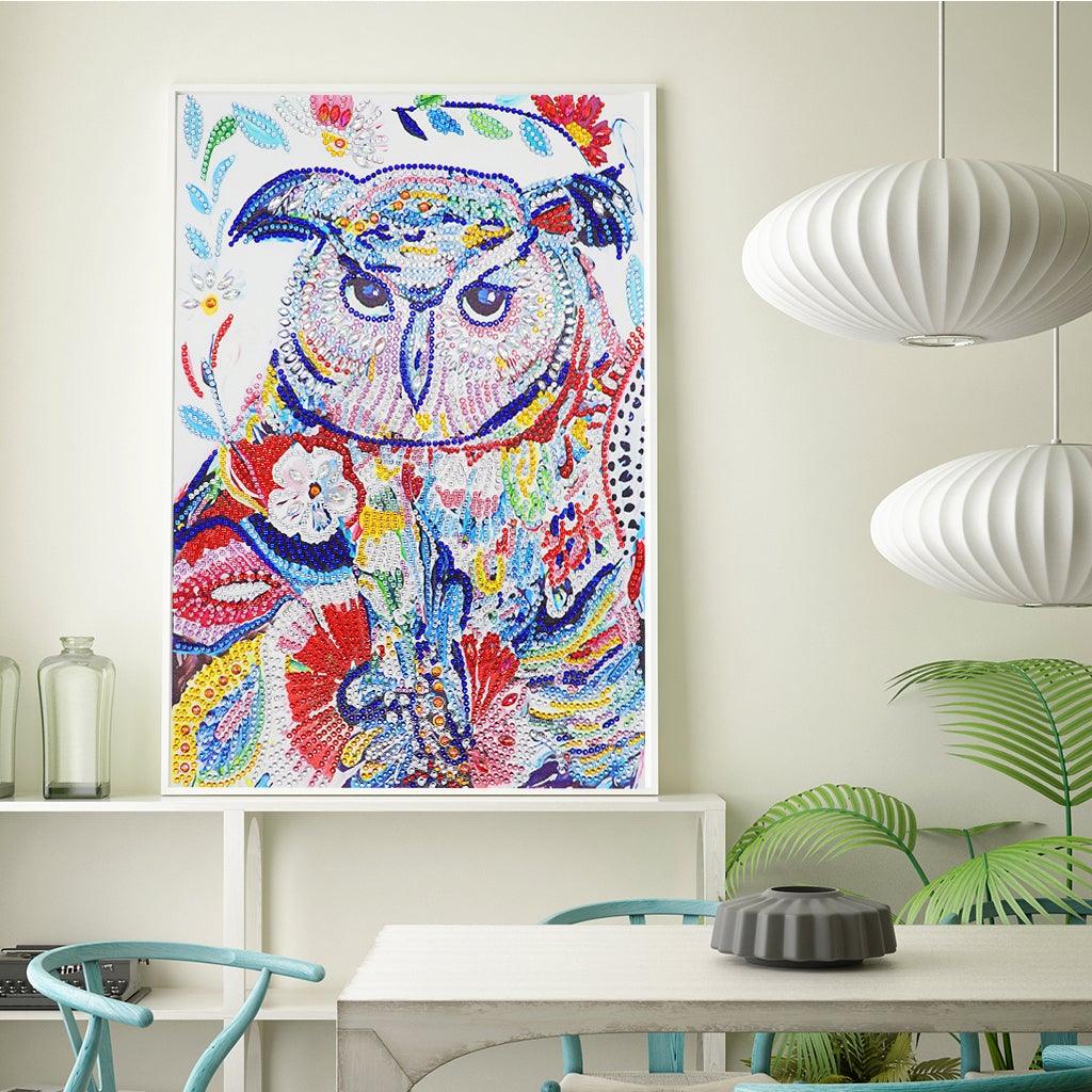 Crystal Rhinestone Diamond Painting Kit - Cute owl - Hibah-Diamond painting art studio