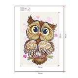 Crystal Rhinestone Diamond Painting Kit - Cute owl - Hibah-Diamond painting art studio