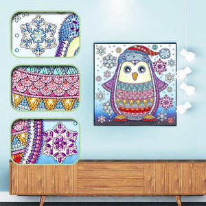 Crystal Rhinestone Diamond Painting Kit - Cute penguin - Hibah-Diamond painting art studio