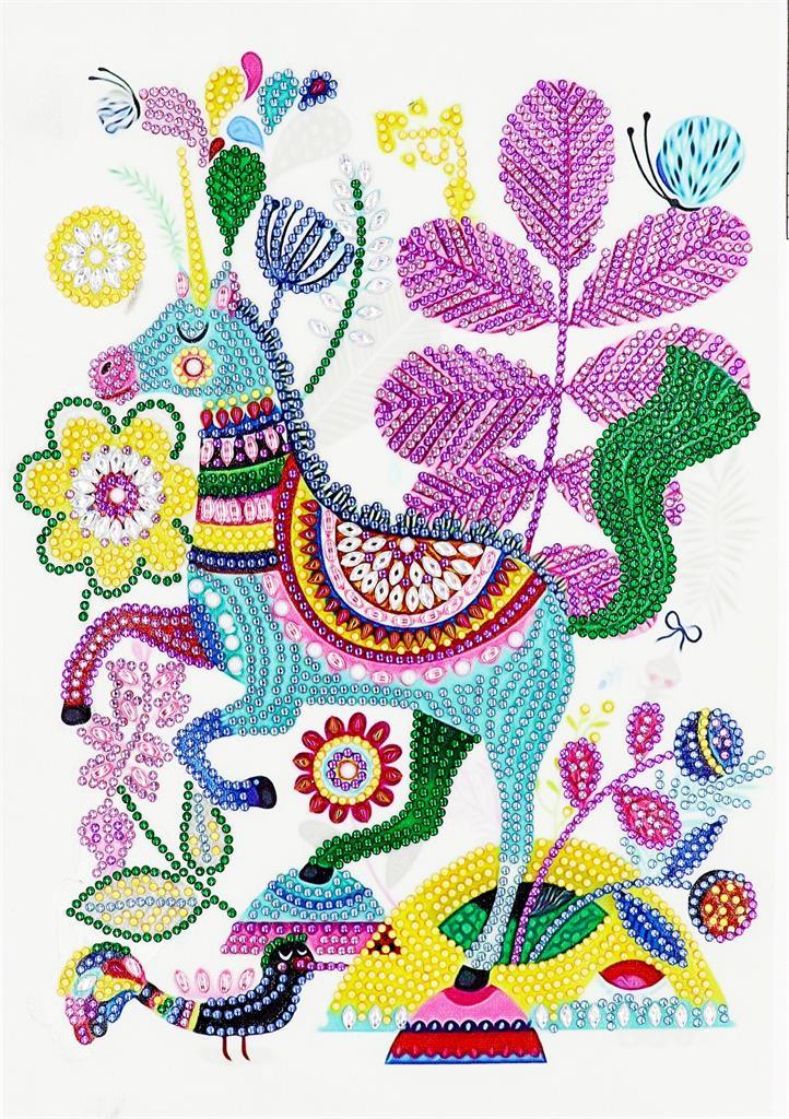 Crystal Rhinestone Diamond Painting Kit - Cute unicorn - Hibah-Diamond painting art studio