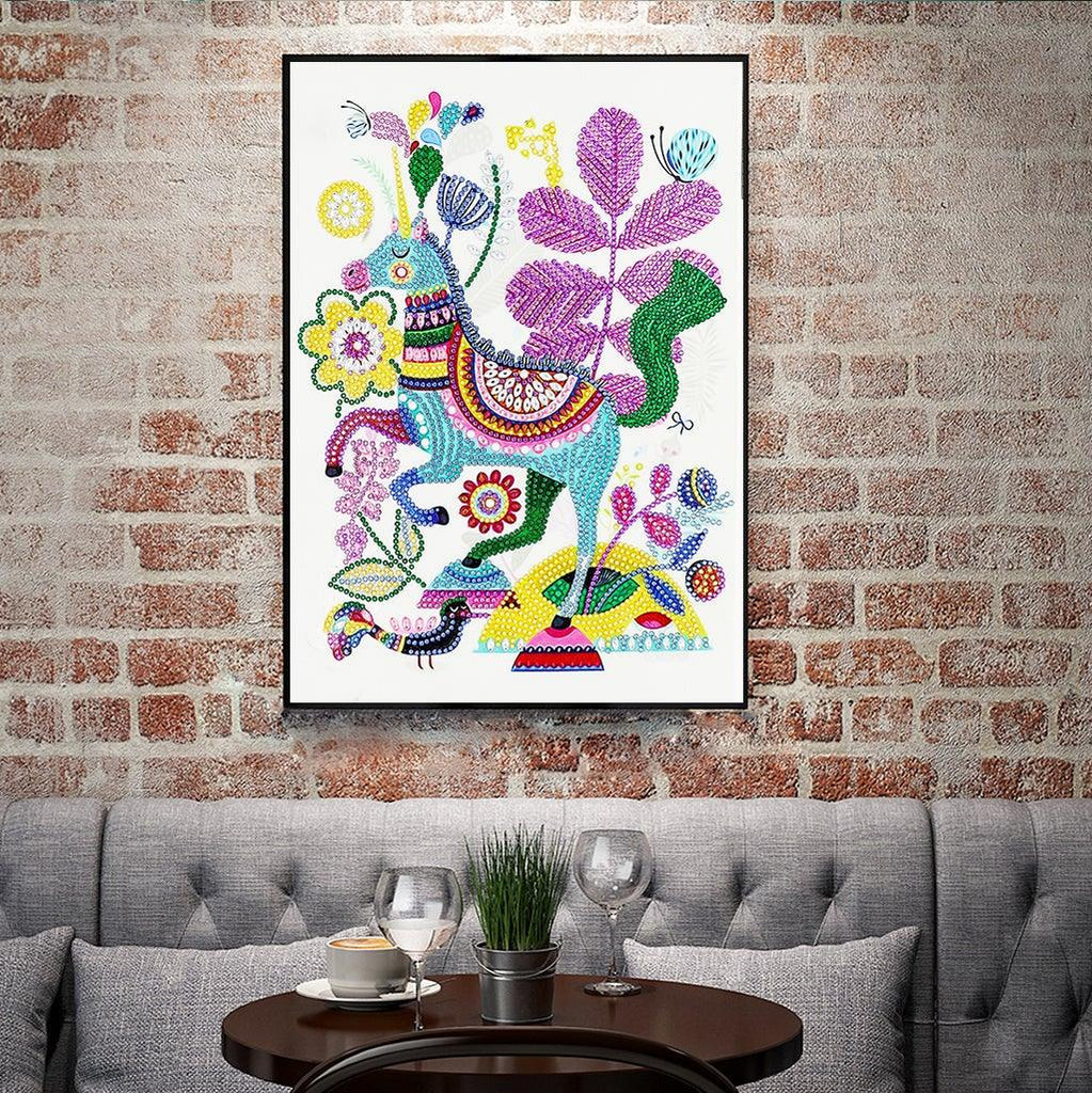 Crystal Rhinestone Diamond Painting Kit - Cute unicorn - Hibah-Diamond painting art studio