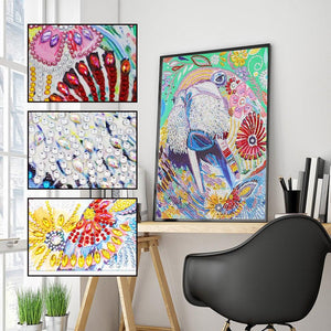 Crystal Rhinestone Diamond Painting Kit - Cute Walrus - Hibah-Diamond painting art studio