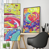 Crystal Rhinestone Diamond Painting Kit - Dolphin couple - Hibah-Diamond painting art studio