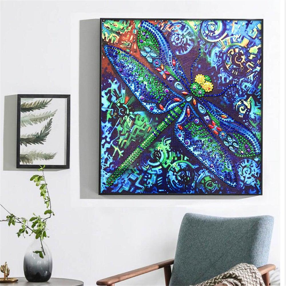 Crystal Rhinestone Diamond Painting Kit - Dragonfly - Hibah-Diamond painting art studio
