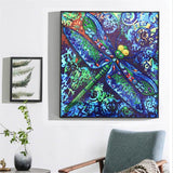 Crystal Rhinestone Diamond Painting Kit - Dragonfly - Hibah-Diamond painting art studio