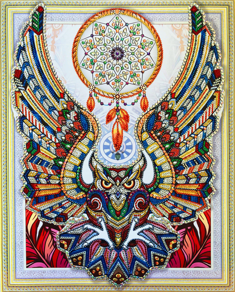Crystal Rhinestone Diamond Painting Kit - Dreamcatcher eagle (18.5x22.5inch) - Hibah-Diamond painting art studio