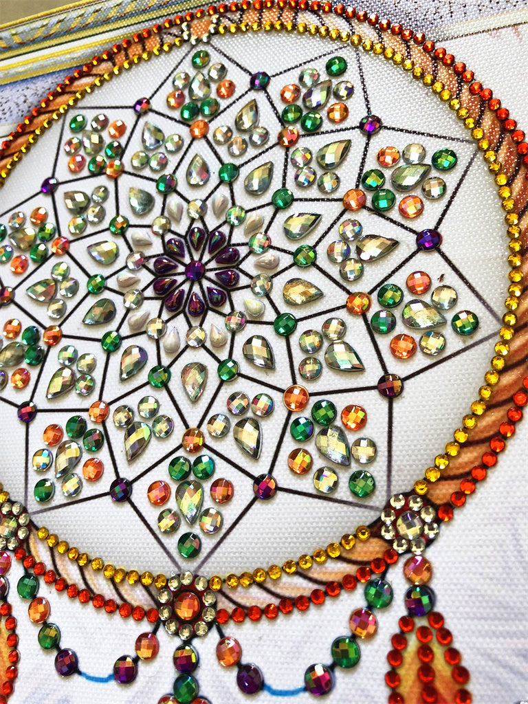 Crystal Rhinestone Diamond Painting Kit - Dreamcatcher eagle (18.5x22.5inch) - Hibah-Diamond painting art studio