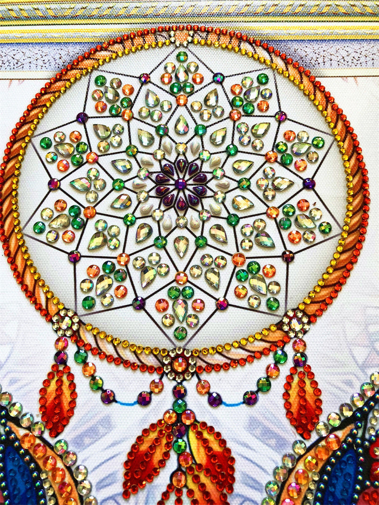 Crystal Rhinestone Diamond Painting Kit - Dreamcatcher eagle (18.5x22.5inch) - Hibah-Diamond painting art studio