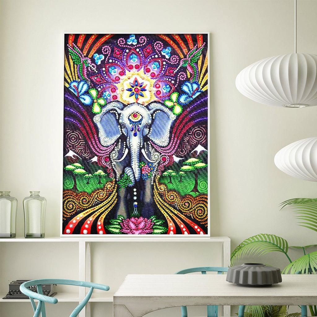 Crystal Rhinestone Diamond Painting Kit - Elephant - Hibah-Diamond painting art studio