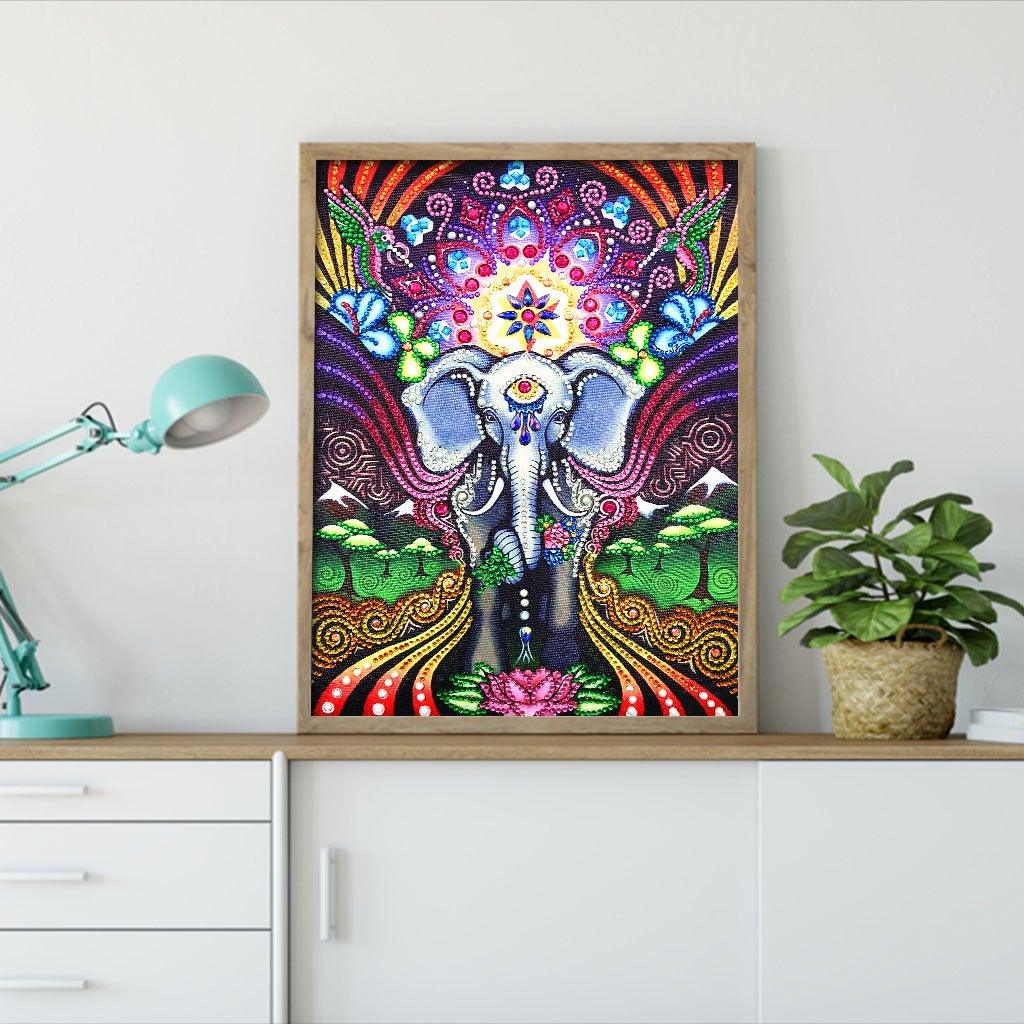 Crystal Rhinestone Diamond Painting Kit - Elephant - Hibah-Diamond painting art studio