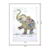 Crystal Rhinestone Diamond Painting Kit - Elephant playing in the water - Hibah-Diamond painting art studio