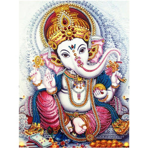 Crystal Rhinestone Diamond Painting Kit - Elephant Trunk Buddha - Hibah-Diamond painting art studio