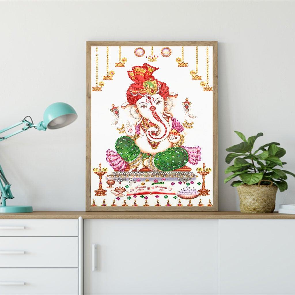 Crystal Rhinestone Diamond Painting Kit - Elephant Trunk Buddha - Hibah-Diamond painting art studio