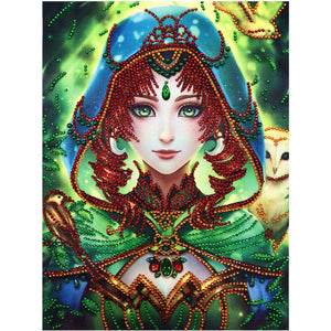 Crystal Rhinestone Diamond Painting Kit - Elf Girl - Hibah-Diamond painting art studio