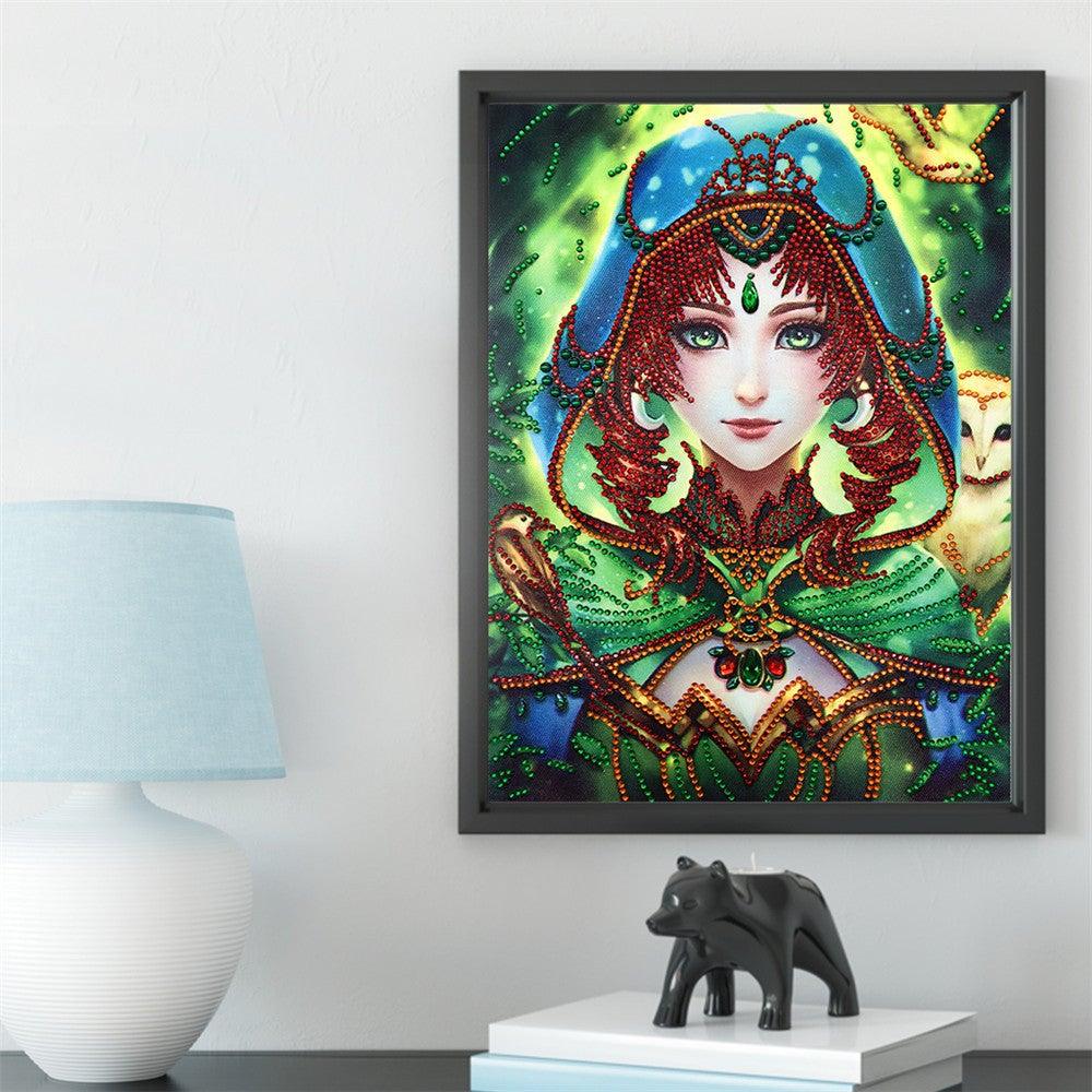 Crystal Rhinestone Diamond Painting Kit - Elf Girl - Hibah-Diamond painting art studio