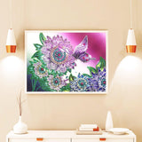 Crystal Rhinestone Diamond Painting Kit - Flower Butterfly - Hibah-Diamond painting art studio