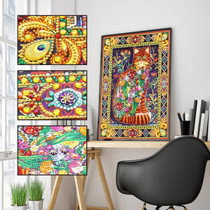 Crystal Rhinestone Diamond Painting Kit - Flower Cat (16x20inch) - Hibah-Diamond painting art studio