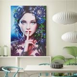 Crystal Rhinestone Diamond Painting Kit - Flower Dress Beauty - Hibah-Diamond painting art studio