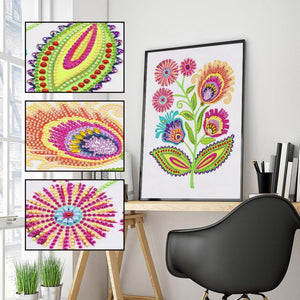 Crystal Rhinestone Diamond Painting Kit - Flower - Hibah-Diamond painting art studio
