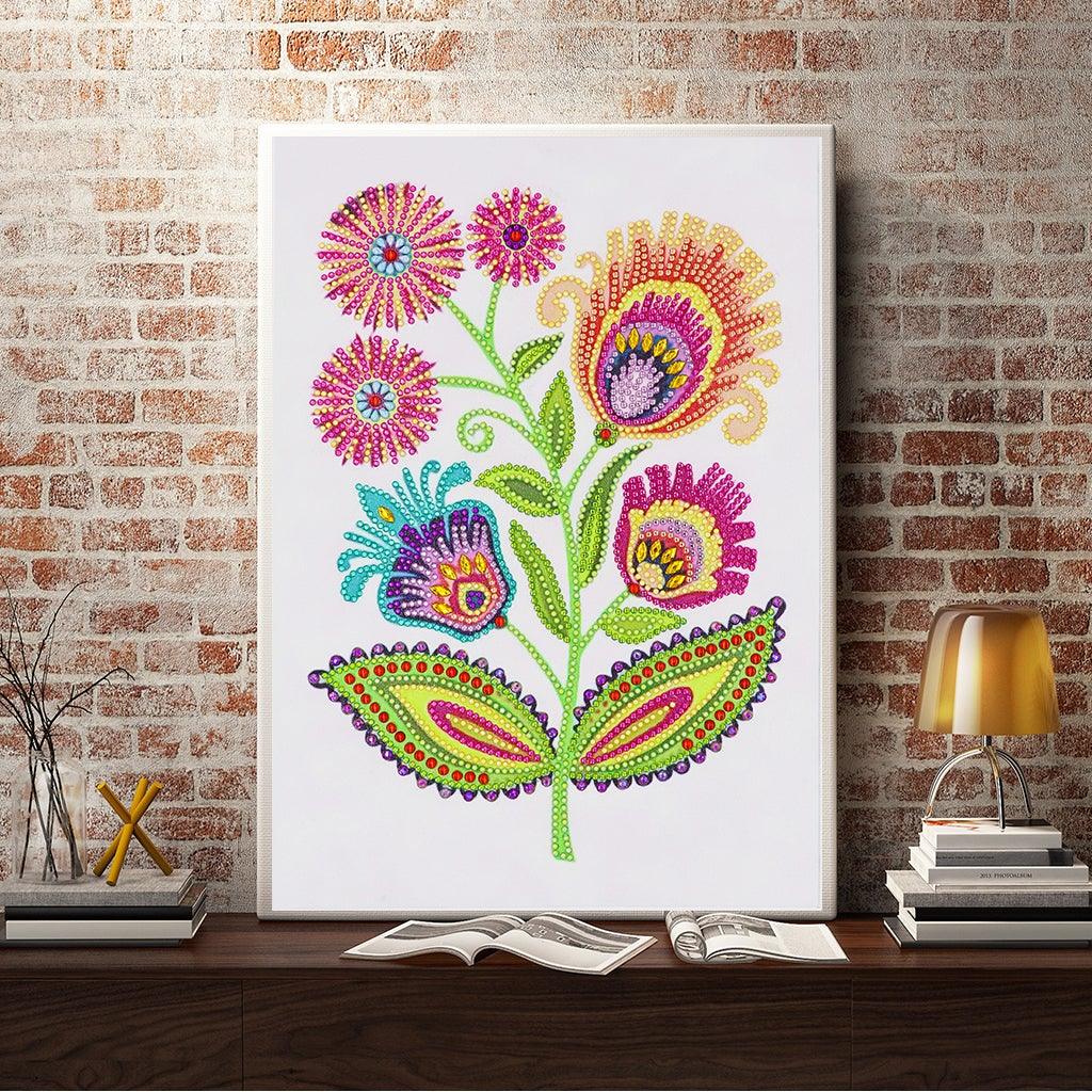 Crystal Rhinestone Diamond Painting Kit - Flower - Hibah-Diamond painting art studio