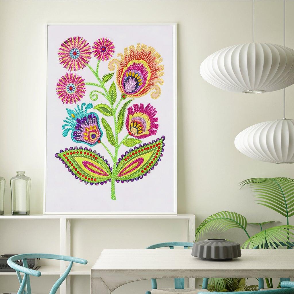 Crystal Rhinestone Diamond Painting Kit - Flower - Hibah-Diamond painting art studio