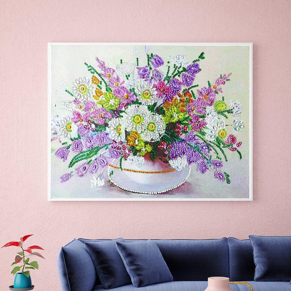 Crystal Rhinestone Diamond Painting Kit - Flower - Hibah-Diamond painting art studio