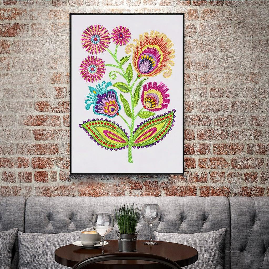 Crystal Rhinestone Diamond Painting Kit - Flower - Hibah-Diamond painting art studio