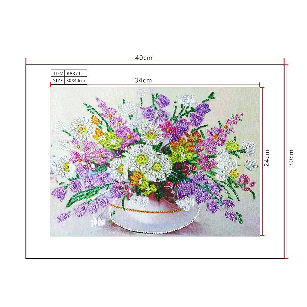 Crystal Rhinestone Diamond Painting Kit - Flower - Hibah-Diamond painting art studio
