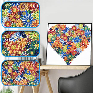 Crystal Rhinestone Diamond Painting Kit - Flower Love - Hibah-Diamond painting art studio